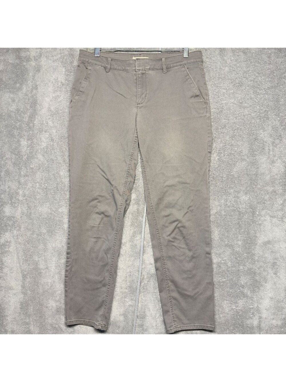 Loft Women's Chino Pants Size 8 Charcoal Gray Cotton Trousers